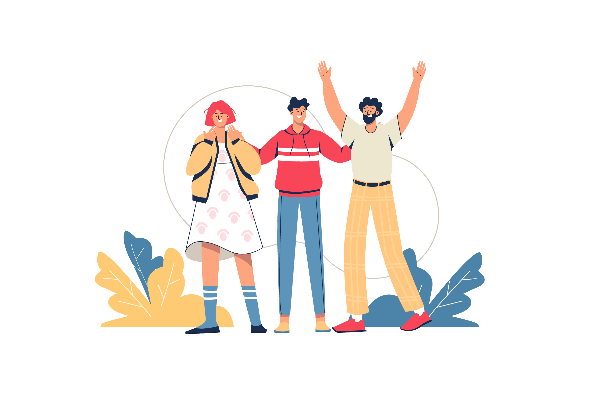 11 - Happy people standing together